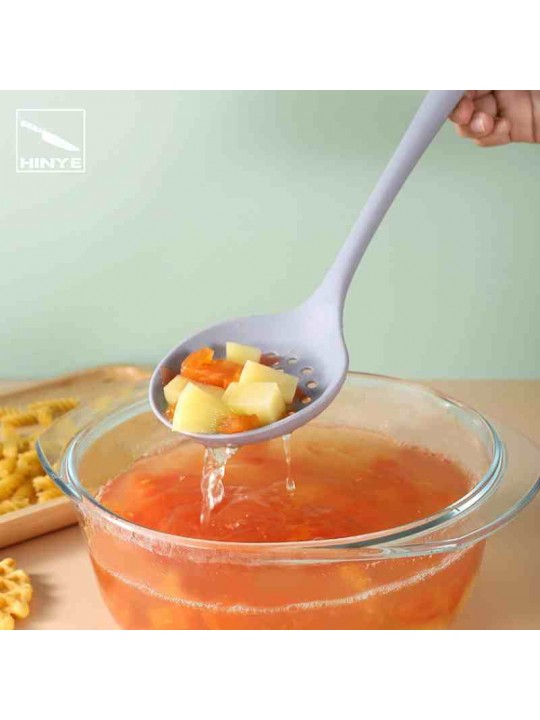 Hinye-Household One-piece Silicone Slotted Spoon/Ladle